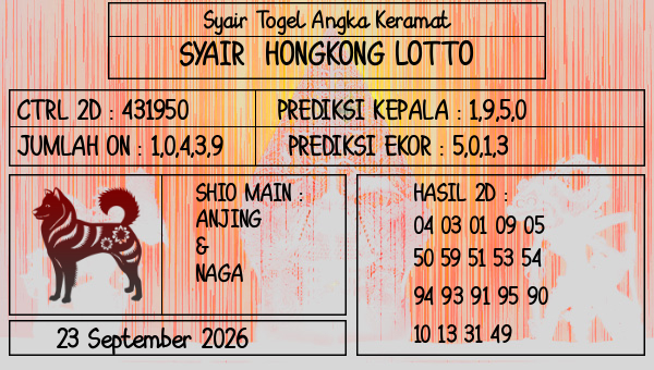 Prediksi Hongkong Lotto