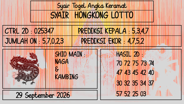 Prediksi Hongkong Lotto