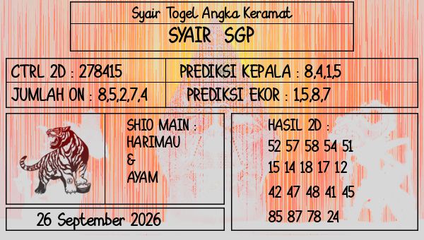 Prediksi SGP